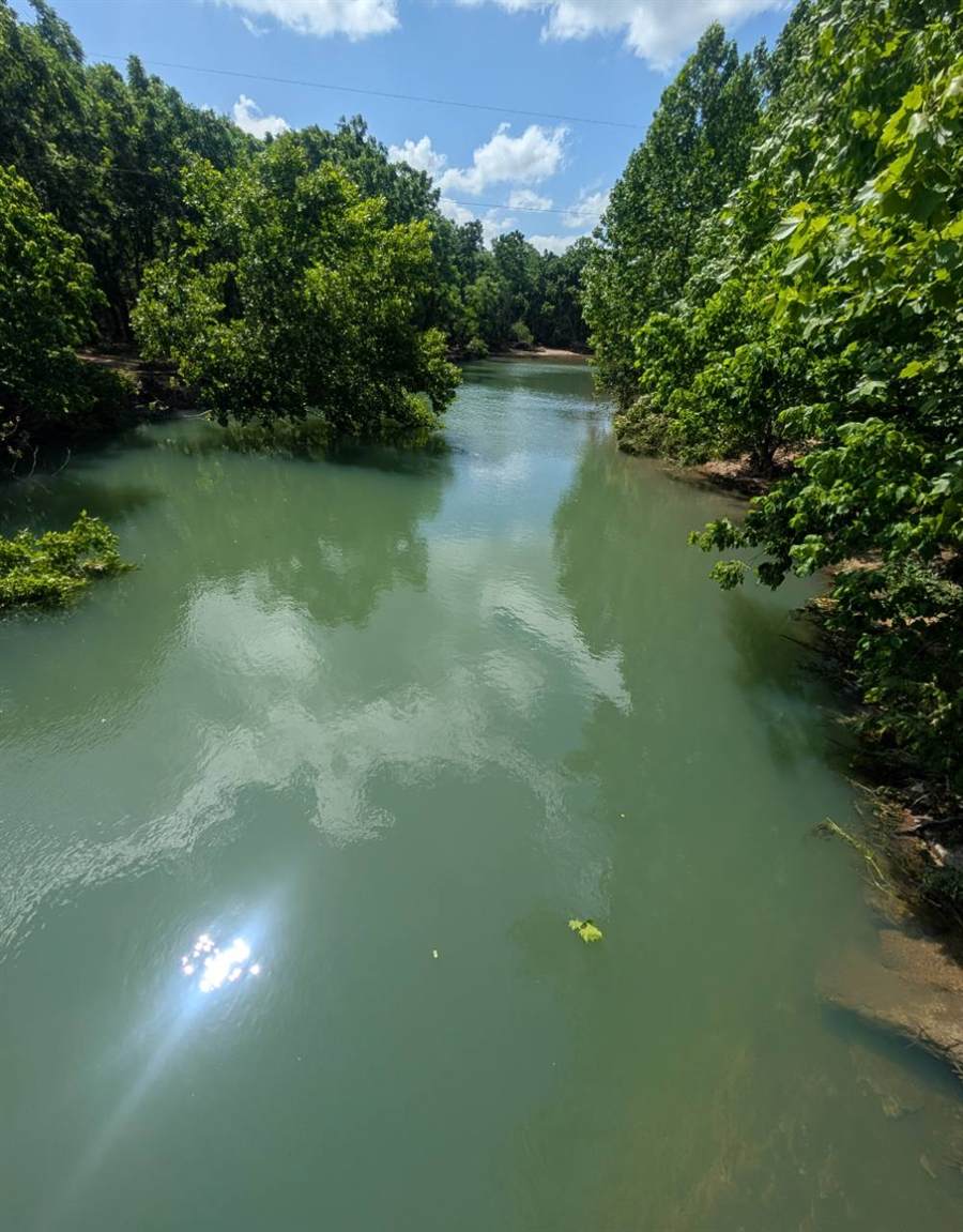 The creek running through The Valley property